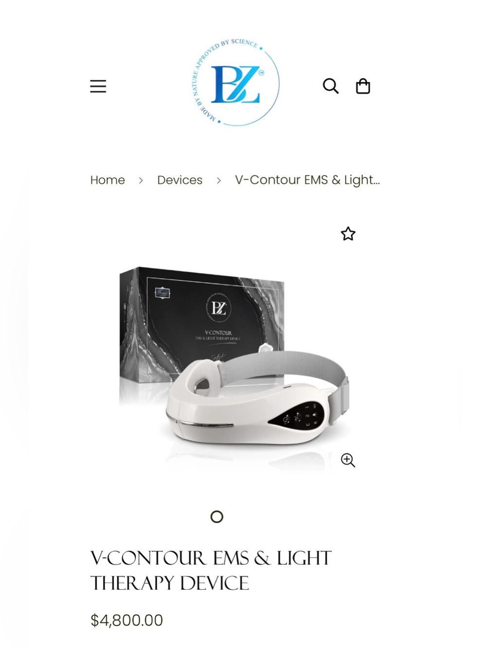 Below Zero V-Contour EMS & Light Therapy Device